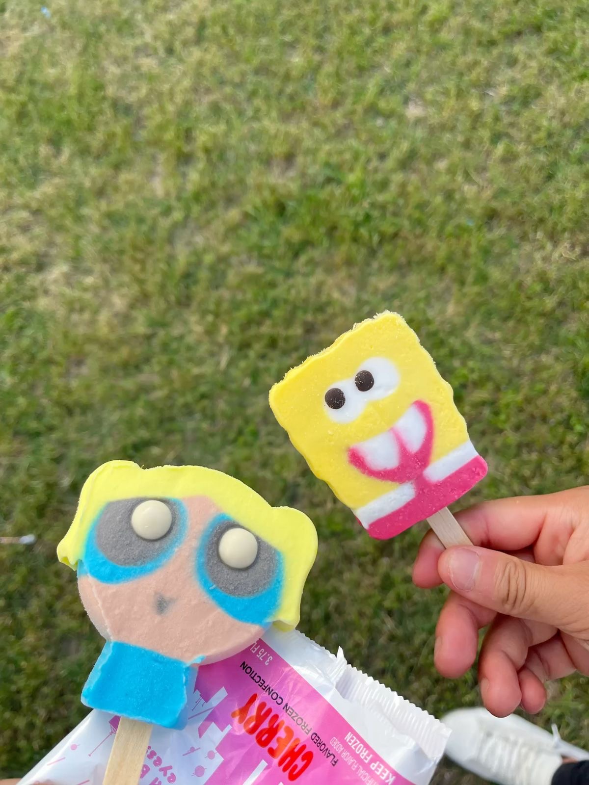 Colorful character novelty ice cream pops served at a Greater Boston event